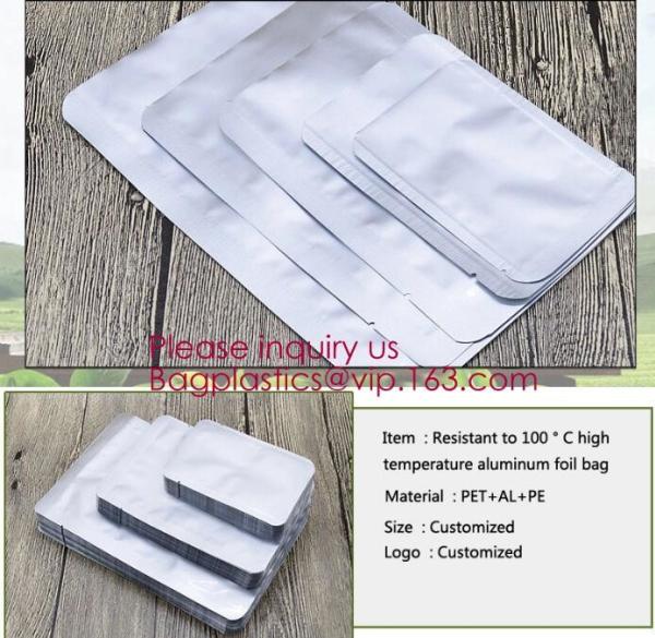 OEM Package Small Flat Silver Zip Lock Mylar Foil Square Bottom Food Bag, Biodegradable Aluminum Foil Pouch