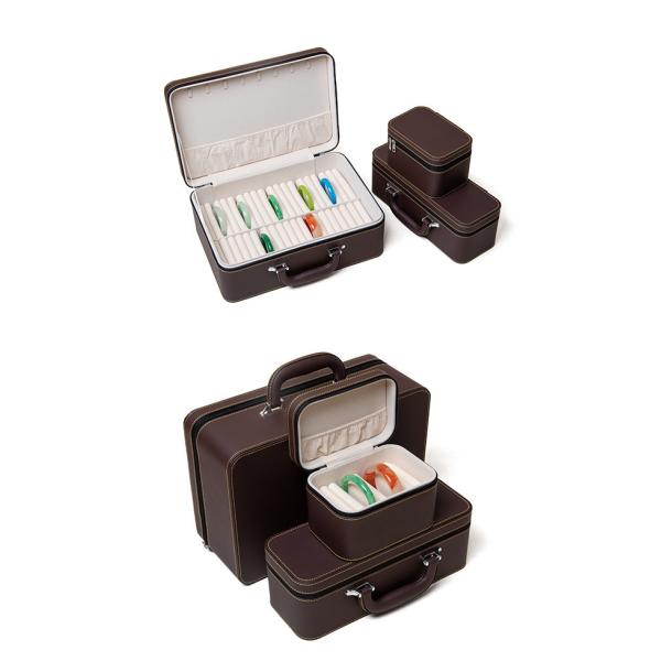 VINTAGE Большой объем кожевенный браслет коробка для хранения коробка для домашнего пользования портативный нефритовый браслет коробка для хранения многочисленные