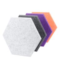 Poliéster acústico de los paneles de pared del hexágono fonoabsorbente auto-adhesivo
