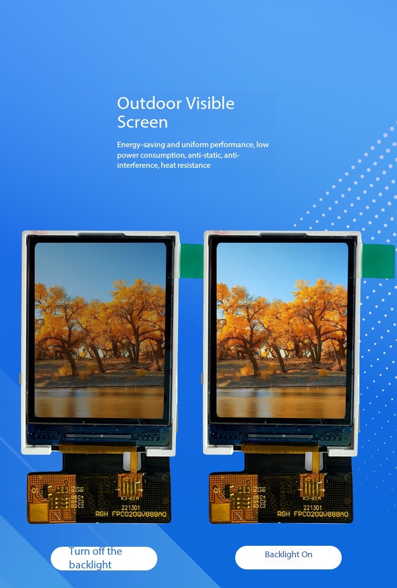 2.0 inch Transflective TFT Module with 240X320 Resolution and MCU 16bit Interface