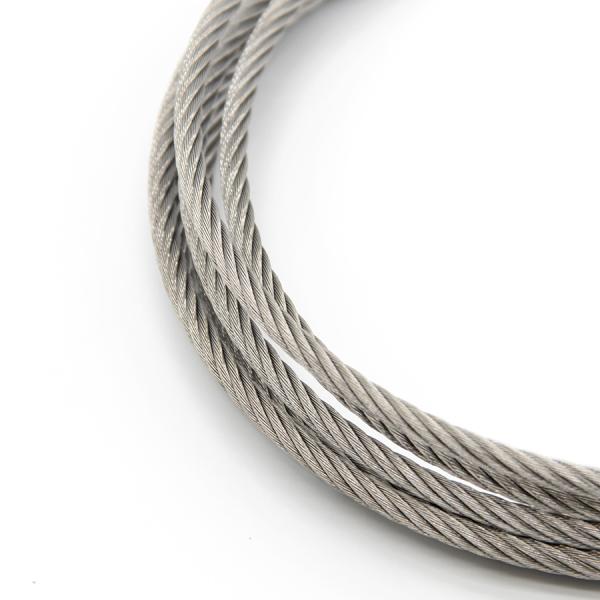 6*19S+IWR Silver Stainless Steel Traction Wire Rope Tough And Firm For Traction