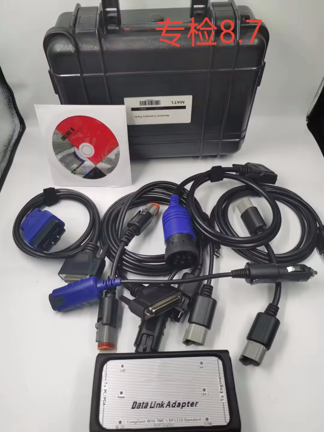 For INLINE 6 V8.7 V7.62 Data Heavy Duty for  Diagnostics Complete Heavy Duty Truck Diagnostic Tool 2892092