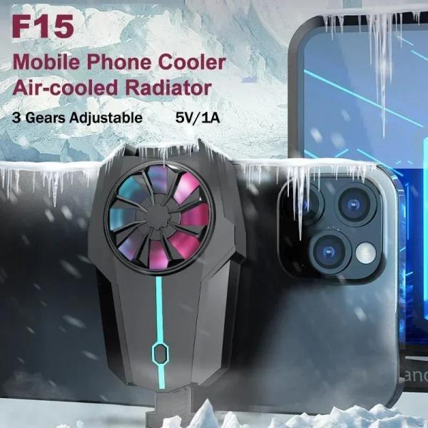 F15 Mobile Phone Cooling Fan Radiator Air-cooled Back Clip Game Cooler