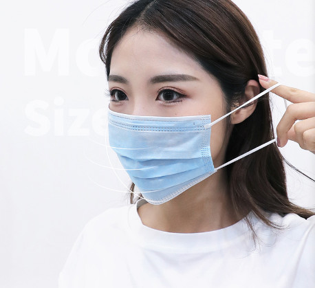 Air Pollution Non Woven Fabric Surgical Face Mask 3 Ply