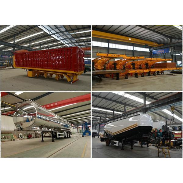 3 axles end tipping semi trailer/rear dump semitrailer for truck 50 - 60 Ton