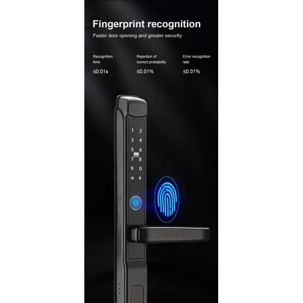 Bloc à porte à empreintes digitales en aluminium imperméable à l'eau pour porte coulissante et porte pivotante