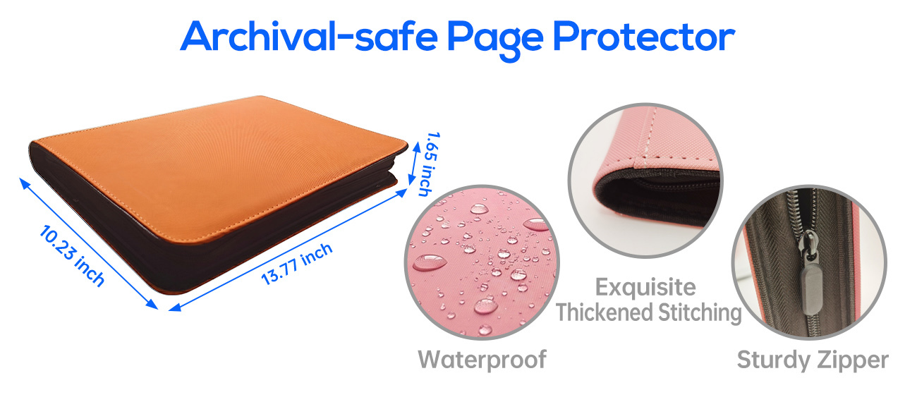 360 Card Card Album Binder Waterproof No Ring Card Collector Folder