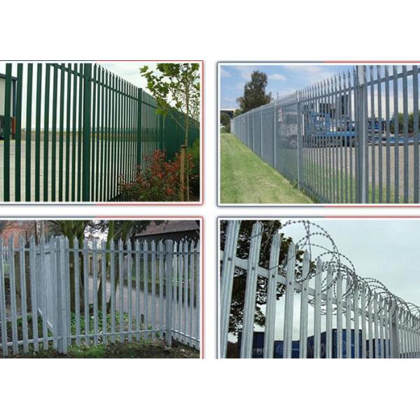 Security Top Barbed Metal Palisade Fencing Anti Climbing For Gardens / Schools