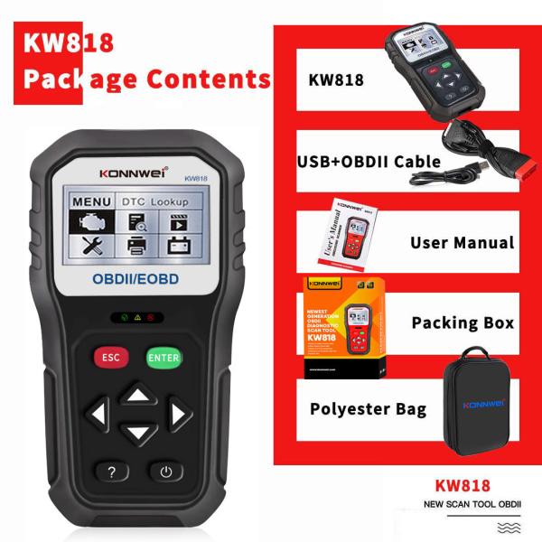 Varredor portátil Live Data Code Reader Compatible diagnóstico do carro de Eobd Obd2 Obdii com os veículos de OBD2 e de LATA