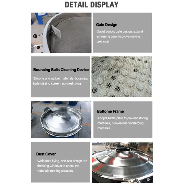 SUS304 Circular Vibrating Screen Separator For Industry Powder Sand