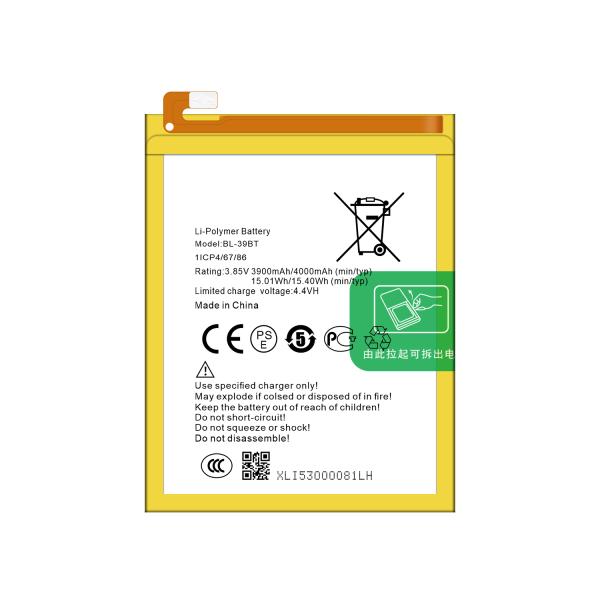 Proteção de IC duplo BL-39BT Bateria de telefone móvel de 3900mAh para Tecno i5 Pro