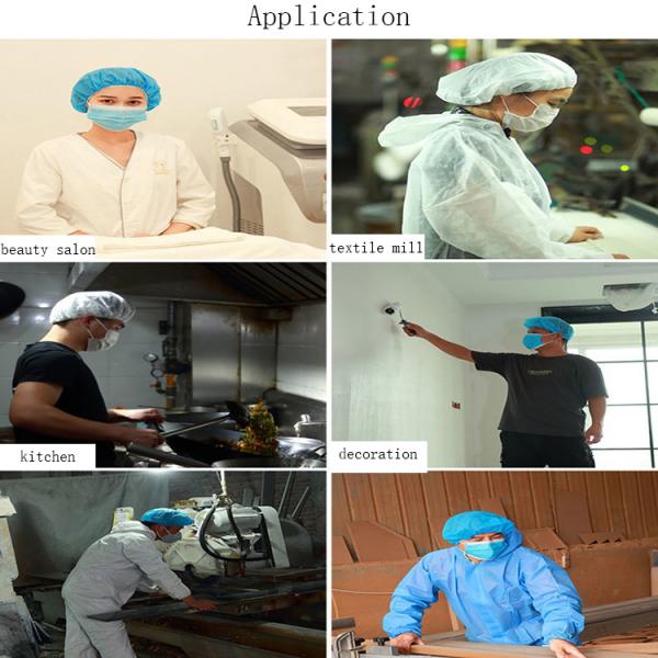 Крышки волос крышек PP устранимые медицинские толпятся сеть волос крышки зажима медицинская