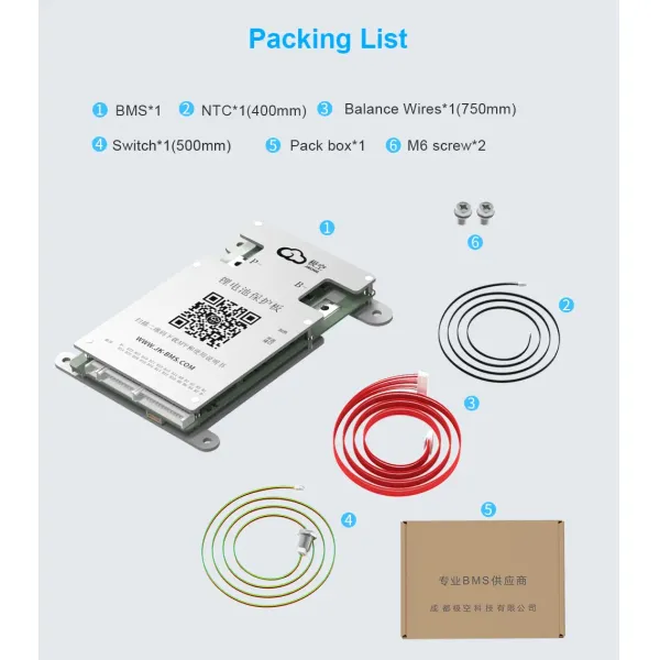 Jikong BMS Jk-Bd4a24s8p 8s/24s 100A Li-ion LiFePO4 Lto Batteries BMS Smart Active Balance