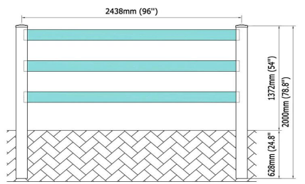 Weatherproof Rust Proof Quick Install PVC horse fence for Arena Pasture Ranch