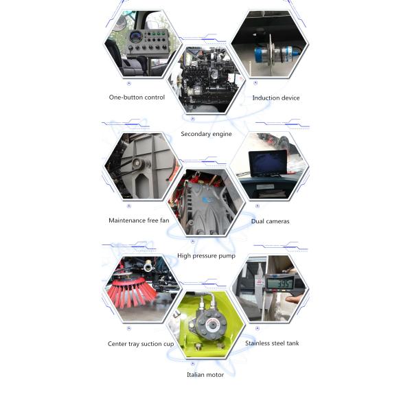ZZ1187K501GE HOWO Road Sweeper Vehicle Sweeper Truck With High Pressure Water Pump