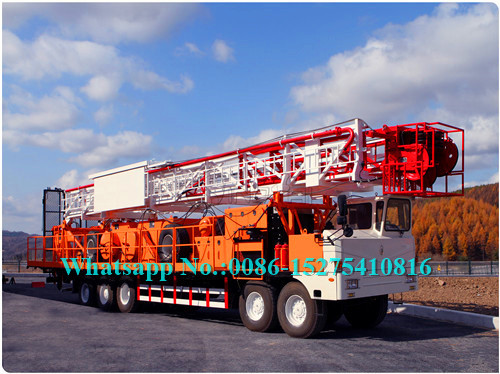 Red Pile Drilling Machine Water Well Drilling Truck ZJ10 / 900CZ 1000m Drilling Depth
