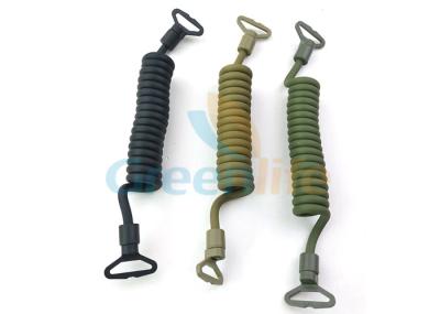 Stronger PP Pistol Sprial Coil Tool Lanyard Leashes Stretchable 1.2 Meter 6MM Line Dia
