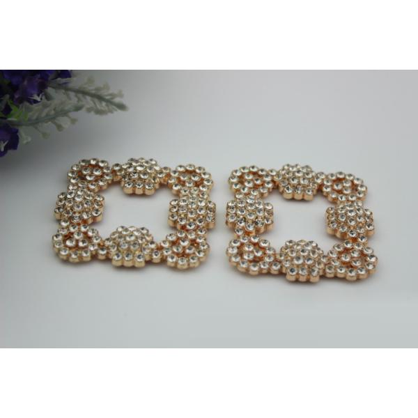 Exquisite workmanship fashion shoes accessories gold metal square buckles 45 mm