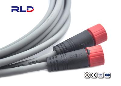 Conector fêmea masculino exterior impermeável do fio do cabo dos conectores M15 da iluminação da extensão do Pin IP68 2