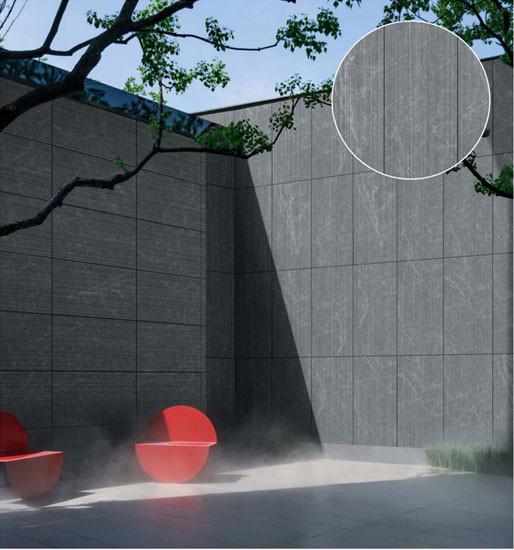 Dark Gray 60x120cm Matte Antique Finish 3D Line Outdoor Porcelain Tile