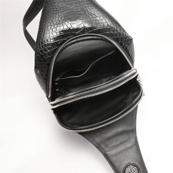 Exotic Crocodile Skin Men's Chest Bag Authentic Genuine Alligator Leather Male Messenger Bag Crossbody Shoulder Bag
