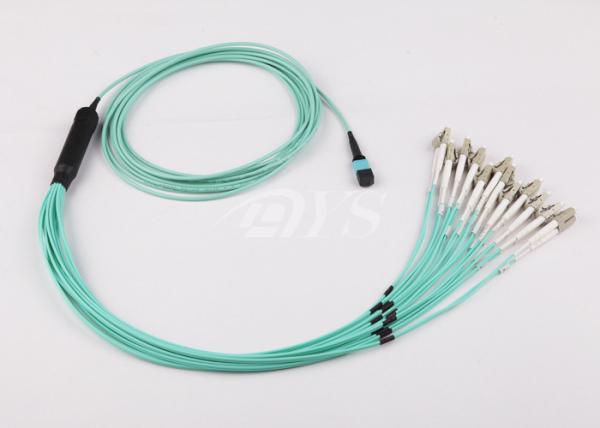 MPO- patchcord do fanout da fibra óptica do núcleo do LC 24
