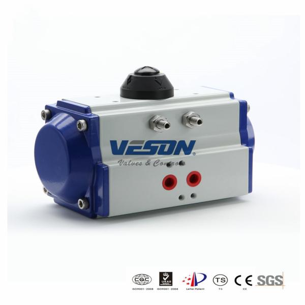 Corrosivo anti de vuelta del actuador neumático de 90 grados/del actuador neumático de la primavera