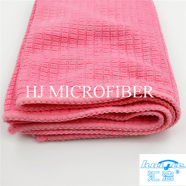 Microfiber Cleaning Cloth Towel Weft Knitted Cloth For Kitchen Red Color 16