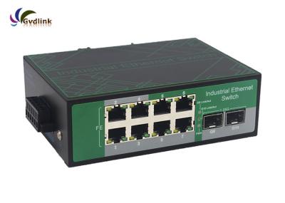 Interruptor industrial do ponto de entrada da fibra ótica do porto do FCC 8 Gigabit Ethernet
