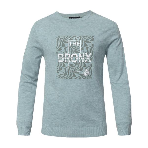Free Shipping Custom Logo Knit Pattern Sweater High Quality Men Crew Neck Sweater