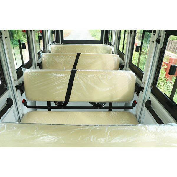 14 Seats Electric Sightseeing Bus with Door 72V Motor & Controller Lithium Battery High Climbing Ability Support Long Range