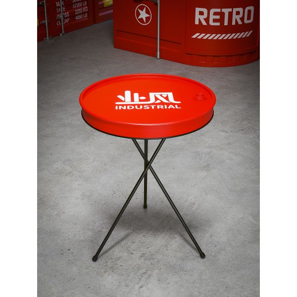 Customizable Color Oil Drum Chair with Durable Iron Frame and Premium PU Leather for Industrial Bar Furniture