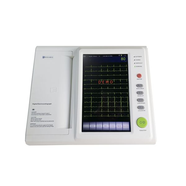 Medical Electrocardiogram Printer Software Touch Screen Laptop with Channels Leads ECG Power Source Electric Material
