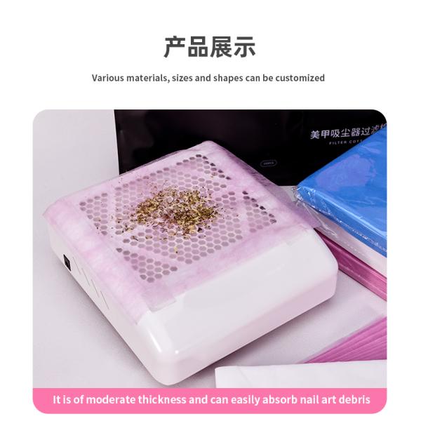Nail Art Dust Filter Paper Nonwoven Beauty Filter Cotton For Nail Dust Collector