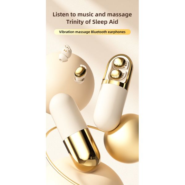 Bluetooth 6.0 Wireless Earbuds with Vibration Massage Function and Skin-Friendly Material for Comfortable Use