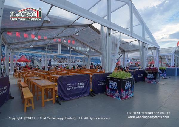 15x15m Transparent Event Tents , Clear Roof Tents for 300~500 People Outdoor Events