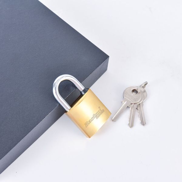 Rrlux Hot Selling Customized Durable Brass Padlocks with 3 Brass Keys-Direct Sales Factory Price