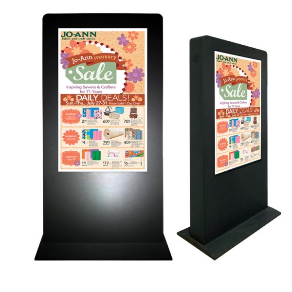 Outdoor Electronic Advert Vertical Free Digital Signage System 55 Inch 2500cd/M2 LED Backlight