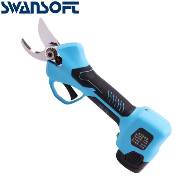 Swansoft Finger Protection Secateurs Battery Operated Scissor 25mm Battery Powered Orchard Pruner With High Quality