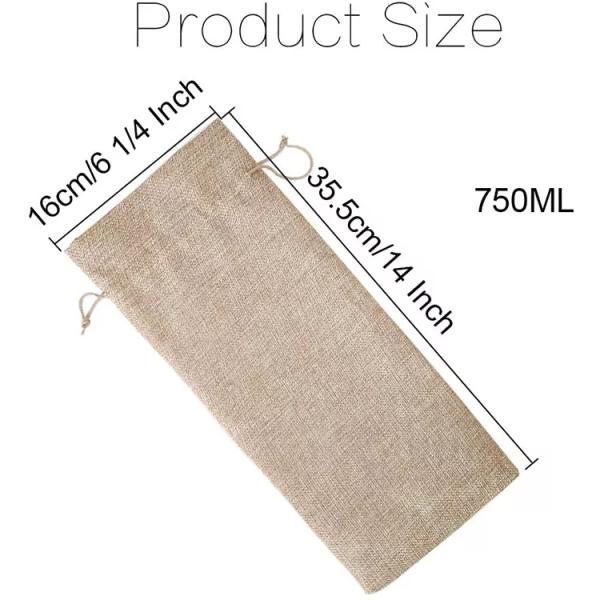Подарок джута мешковины прочный многоразовый кладет Eco в мешки дружелюбное для бутылки вина