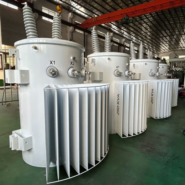 250kva Single Phase Pole Mounted Transformer 304 SS Tank 22860Grdy To 480V oil immersed Power Distribution Transformer