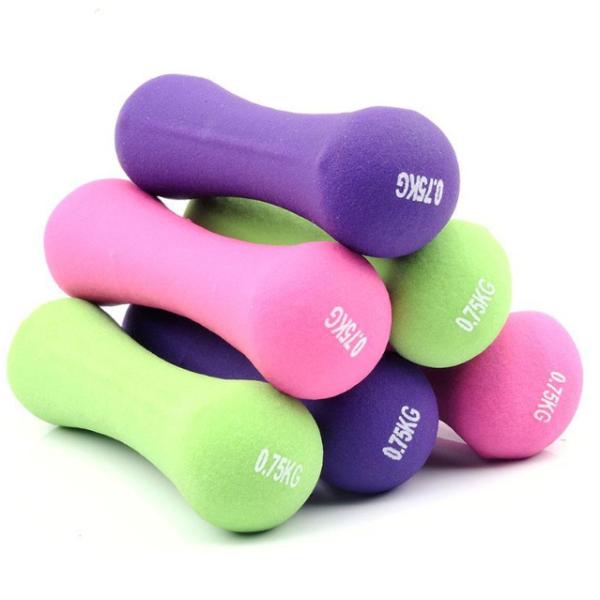 0.5kg 0.75kg 1.0kg Bone Shaped Impregnated Women'S Slim Arm Wrapped Rubber Dumbbells