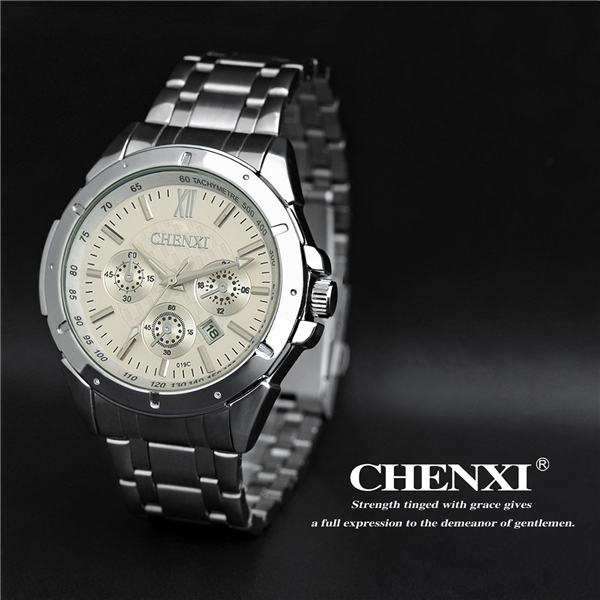 C019C5J Calenda Stainless Steel Wrist Watch Man Cool Sports Watch Japan Movt Quartz Watch