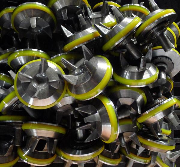 National 10P130  mud pump fluid end module, Hy-chrome liner, valves, pistons, Zirconia liner, Urethane bonded piston
