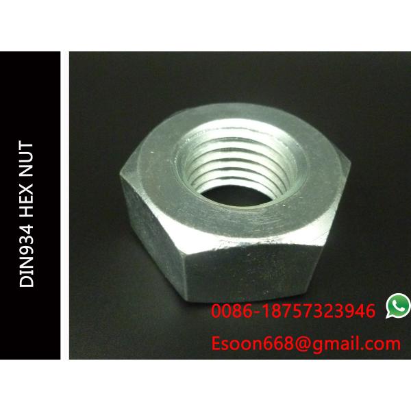 Size M6 DIN standard DIN934 Hex Nut,Zinc Plated,Grade 4.8,Grade6.8,Grade8.8
