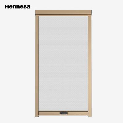 Wall Mounted Retractable Screen Window With Plastic Handle - White
