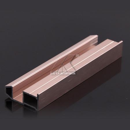 Rose Gold Curtain Rod Material OEM Cabinet Wardrobe Frame Aluminum Material