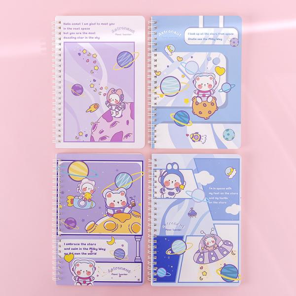 Cartoon Student Notepad Stationery Spiral Notebook A5 Thickened Horizontal Line Gift