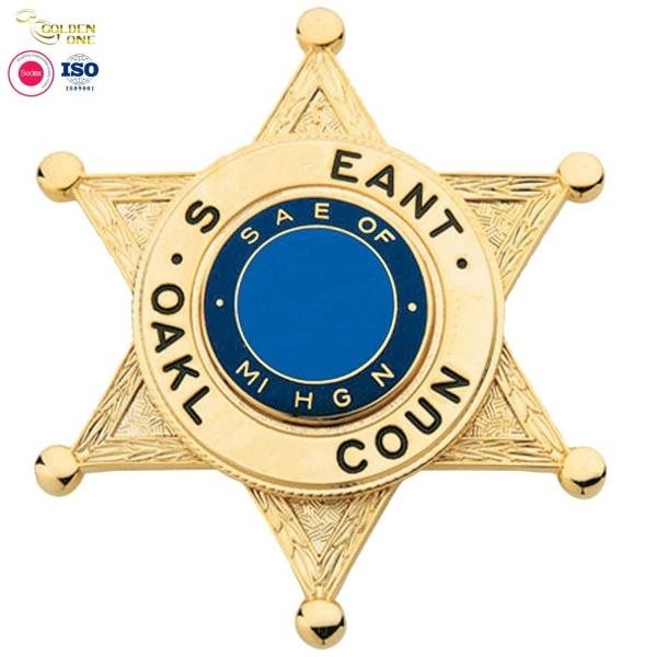 Custom Soft Enamel Pin Badges , Plated Gold Electroplating Metal Star Badge For Gift