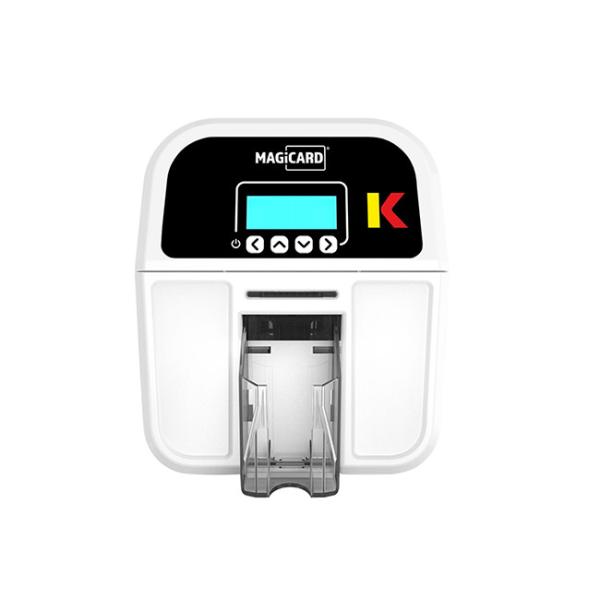 Magicard K Card Printer with 600DPI Monochrome Printing HoloKote Security Watermark and Automatic Card Recycling